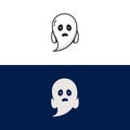 cute ghost Vector icon design illustration Royalty Free Stock Photo