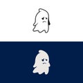 cute ghost Vector icon design illustration Royalty Free Stock Photo