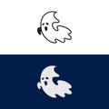 cute ghost Vector icon design illustration Royalty Free Stock Photo