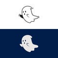 cute ghost Vector icon design illustration Royalty Free Stock Photo