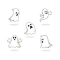 cute ghost Vector icon design illustration Royalty Free Stock Photo