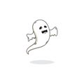 cute ghost Vector icon design illustration Royalty Free Stock Photo