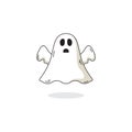 cute ghost Vector icon design illustration Royalty Free Stock Photo
