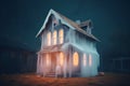 Cute ghostly house. Generate Ai