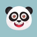 Cute giant panda head. Vector character illustration. Royalty Free Stock Photo
