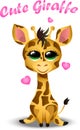 Cute giraffe baby