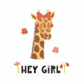 Cute giraffe girl