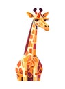 Cute giraffe mascot standing