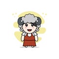 Cute girl character wearing sheep costume