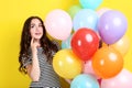 Girl with colored balloons Royalty Free Stock Photo