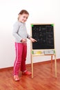 Cute girl doing math Royalty Free Stock Photo