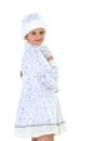 Cute girl dressed as Snow Maiden Royalty Free Stock Photo