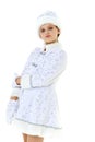 Cute girl dressed as Snow Maiden Royalty Free Stock Photo