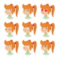 Cute girl facial expressions