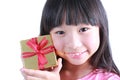 Cute girl with gift box Royalty Free Stock Photo