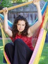 Cute girl in a hammock