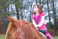 Cute Girl on a Horse Royalty Free Stock Photo