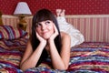 Cute girl in the hotel Royalty Free Stock Photo