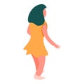 Cute girl icon, isometric style Royalty Free Stock Photo