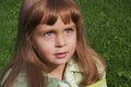 Cute girl looking up Royalty Free Stock Photo