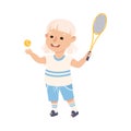 Cute Girl Playing Table Tennis, Kid Doing Sports, Active Healthy Lifestyle Concept Cartoon Style Vector Illustration Royalty Free Stock Photo