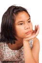 Cute girl sad and morose Royalty Free Stock Photo