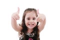 Cute girl showing thumbs up Royalty Free Stock Photo