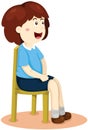 Cute girl sitting on the chair Royalty Free Stock Photo