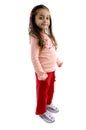 Cute girl standing with one hand in pocket Royalty Free Stock Photo