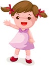 Cute girl waving hand Royalty Free Stock Photo