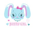Cute girlish illustration for baby girl Royalty Free Stock Photo