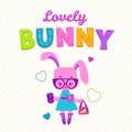 Cute girlish illustration Royalty Free Stock Photo