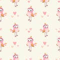 Cute girlish seamless pattern Royalty Free Stock Photo