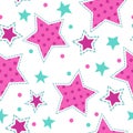 Cute girlish seamless pattern Royalty Free Stock Photo