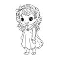 Cute Girls Coloring Pages for kids cartoon girl coloring book