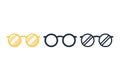 Cute glasses icon,Vector and Illustration