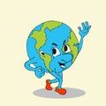 Cute globe cartoon