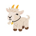 Cute goat character doodle vector