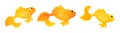 Cute gold fish vector clipart. Aquarium goldfish illustration