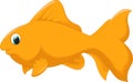 Cute golden fish cartoon Royalty Free Stock Photo