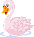 Cute goose cartoon posing