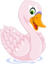 Cute goose cartoon posing