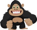 Cute gorilla cartoon Royalty Free Stock Photo