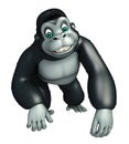 Cute Gorrilla funny cartoon character Royalty Free Stock Photo