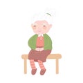 cute grandma sitting