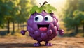 A cute grape fruit on suitable background