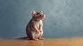 Cute gray little mouse isolated.Gray rat closeup vector. Rat pet. Royalty Free Stock Photo