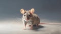 Cute gray little mouse isolated.Gray rat closeup vector. Rat pet. Royalty Free Stock Photo