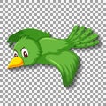 Cute green bird cartoon character Royalty Free Stock Photo