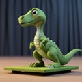 Cute Green Dinosaur Board Game Model For Little Children